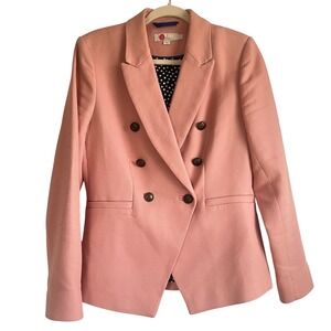 Boden Pink Double Breasted Preppy Academic Soft Girl Barbiecore Blazer Size 8 US